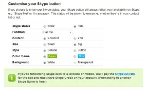 Get a Skype Button Screenshot 3 Get a Skype Button Screenshot 3