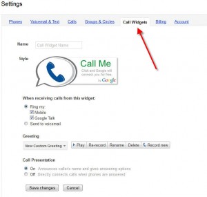 Google Voice Call Me Widget