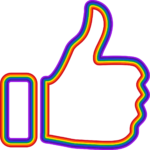 rainbow thumbs up