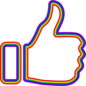 rainbow thumbs up